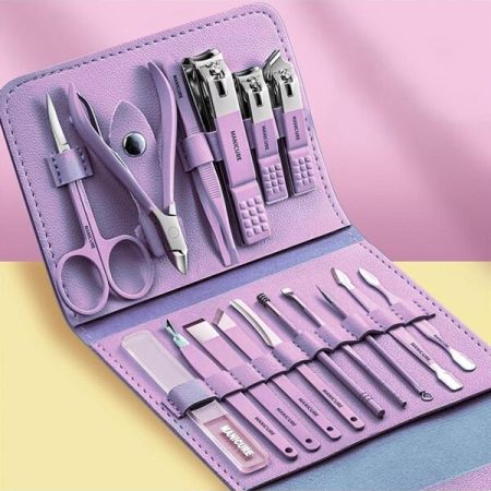 Purple Nail Clipper Set, Personal Care Tools Kit Purple