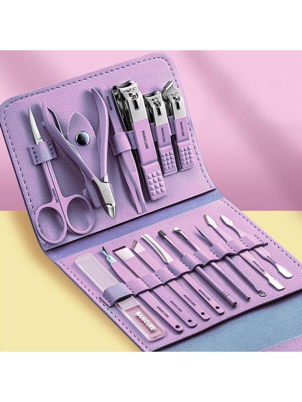 Purple Nail Clipper Set, Personal Care Tools Kit Purple