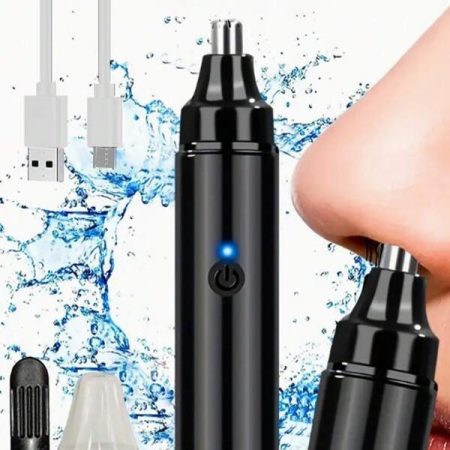 Portable Lithium Battery Powered Hair Trimmer & Nose Hair Trimmer Black