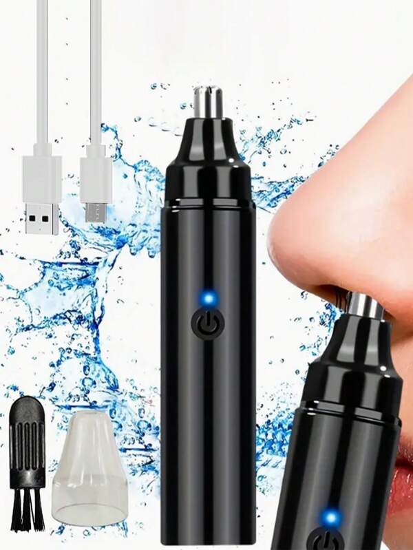 Portable Lithium Battery Powered Hair Trimmer & Nose Hair Trimmer Black