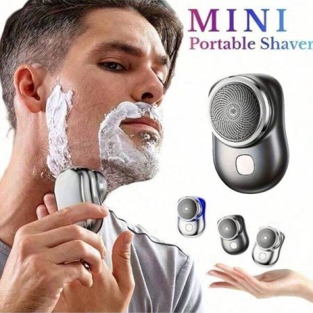 Electric Razor For Men, Mini-Shave Portable Electric Shaver, New Upgrade Mini Electric Razor Shavers For Men, Rechargeable, One-Touch Use, Suitable For Home, Car, Travel Grey