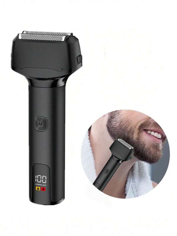 Men's Shaver Rechargeable Men Beard Shaving Machine Face Trimmer Cordless Electric Razor Electric Shaver Shavers Black