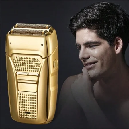 Rechargeable Shaver, Professional Men's Electric Shaver Gold